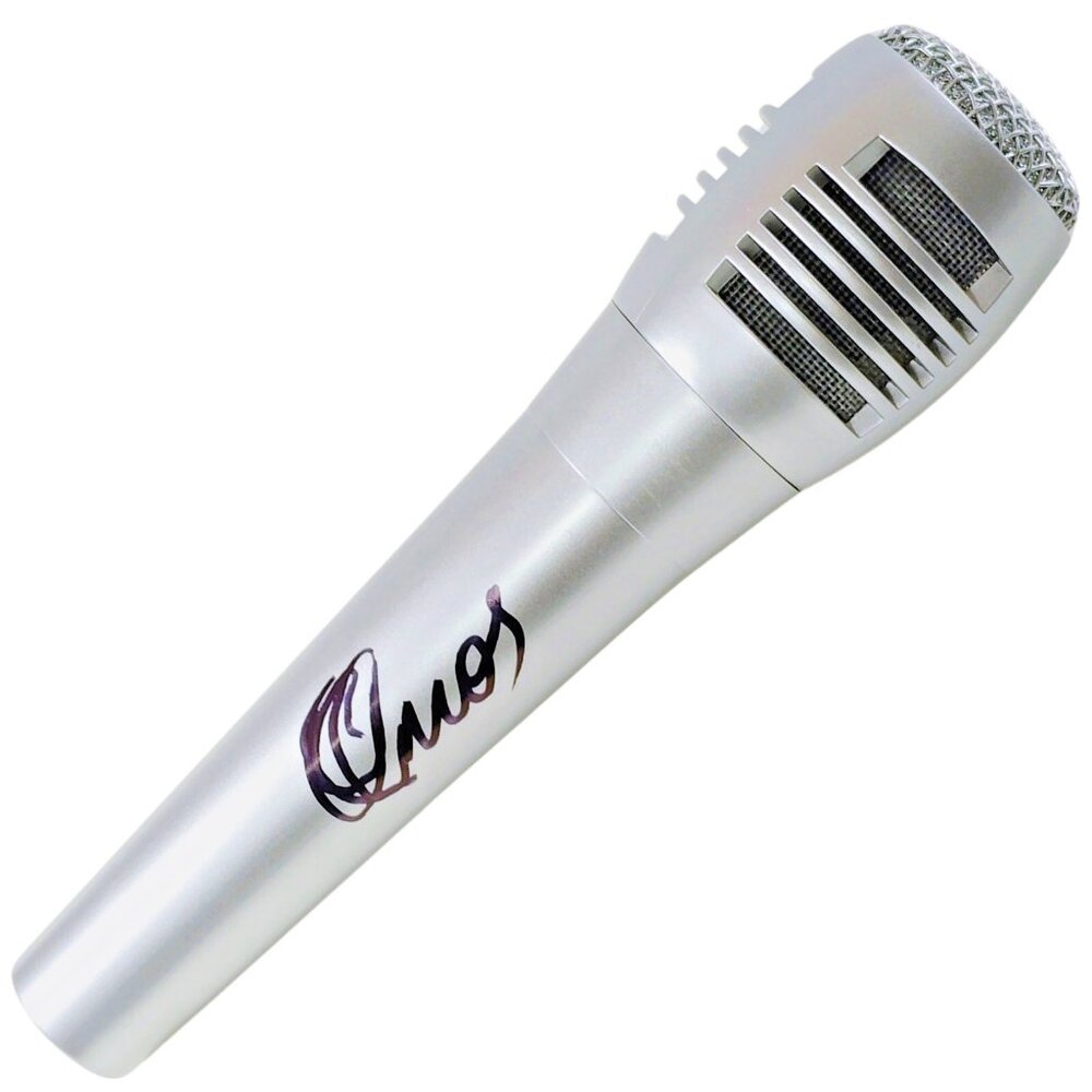 Omos WWE Wrestling Signed Microphone Mic BAS Beckett Cert Exact Proof Autograph